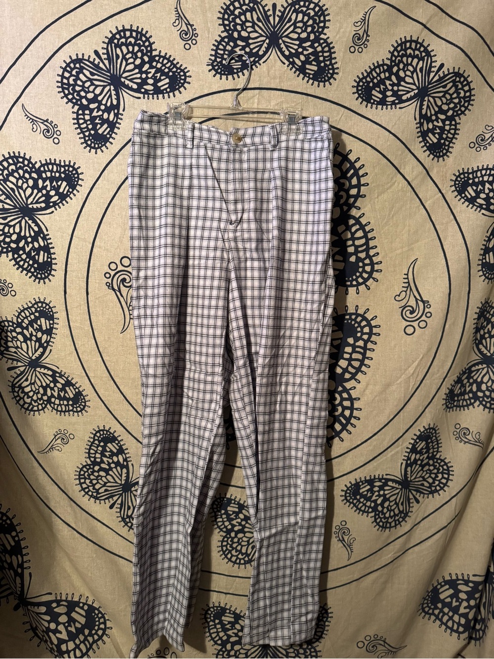 Hollister Gray Plaid Chinos